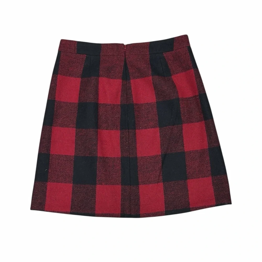 J. Crew Plaid Red and Black Women's Skirt